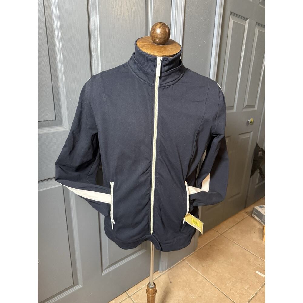 MICHAEL KORS Blue/White Full Zip Sweater Jacket Mens Sz XL